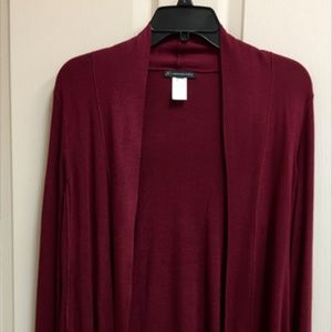 Long Sleeved Maroon Cardigan